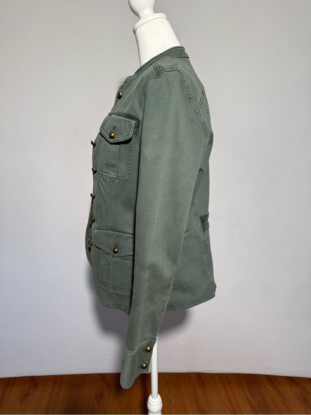 White House Black Market Military-Style Utility Jacket - Olive - Picture 2 of 7